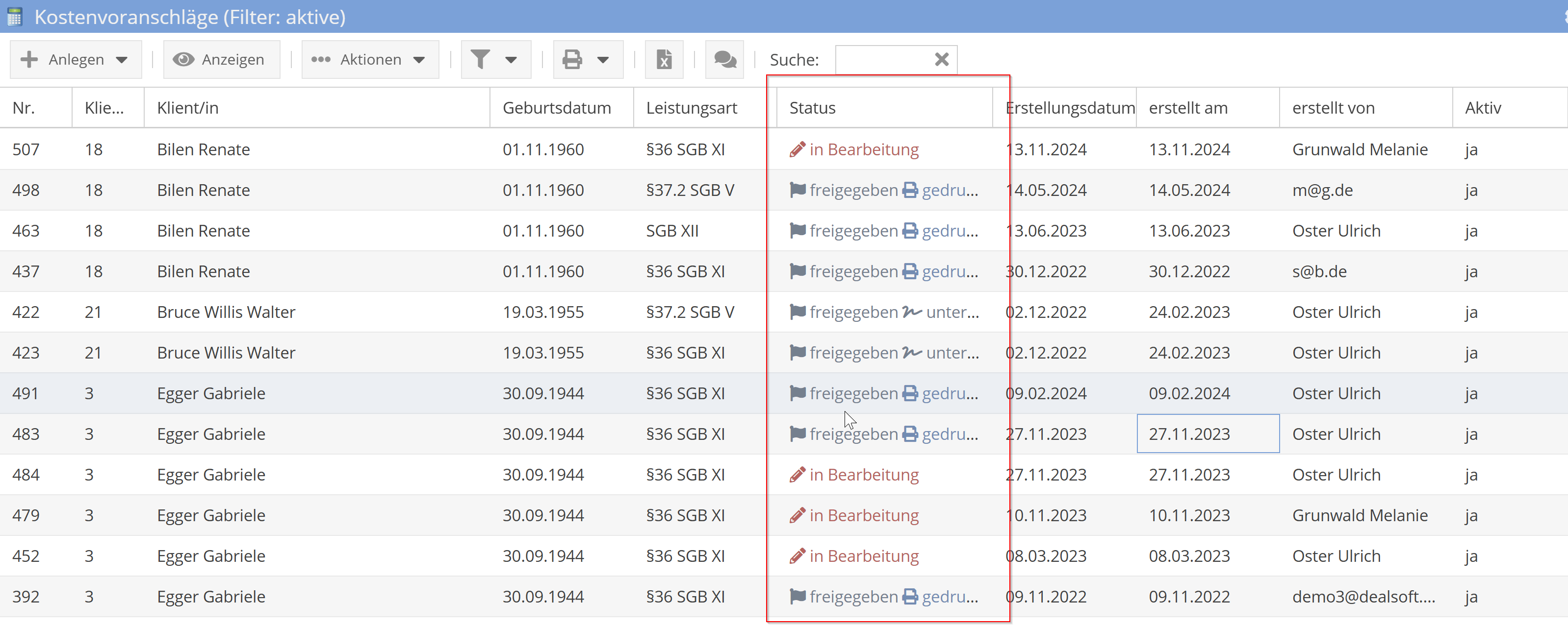 Kostenvoranschlag Liste Kostenvoranschlag Liste