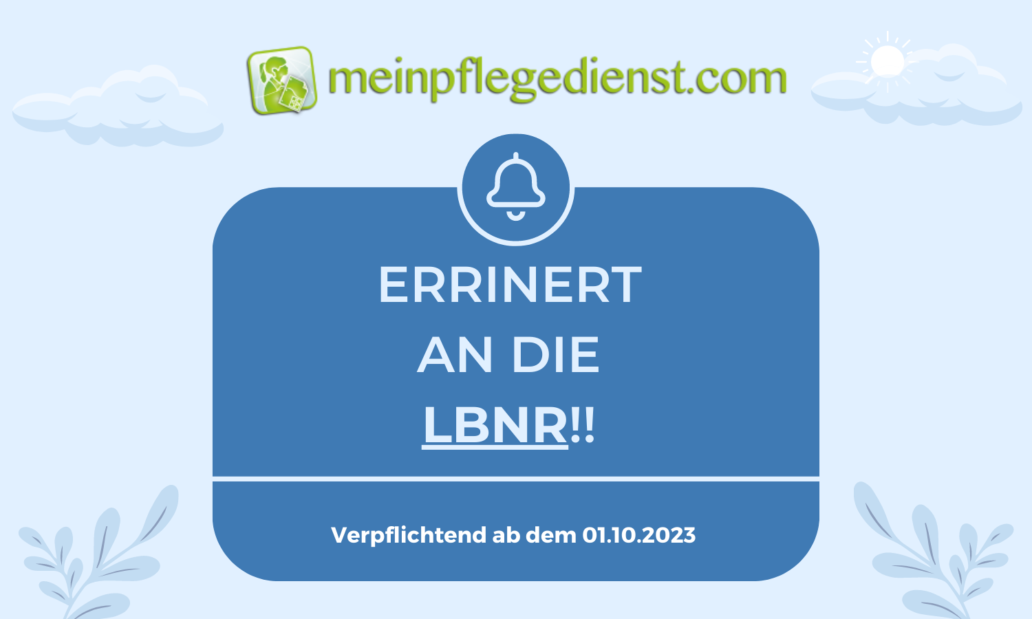 Erinnerung an die LBNR