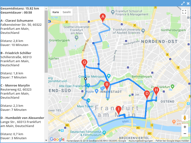 Routenplan