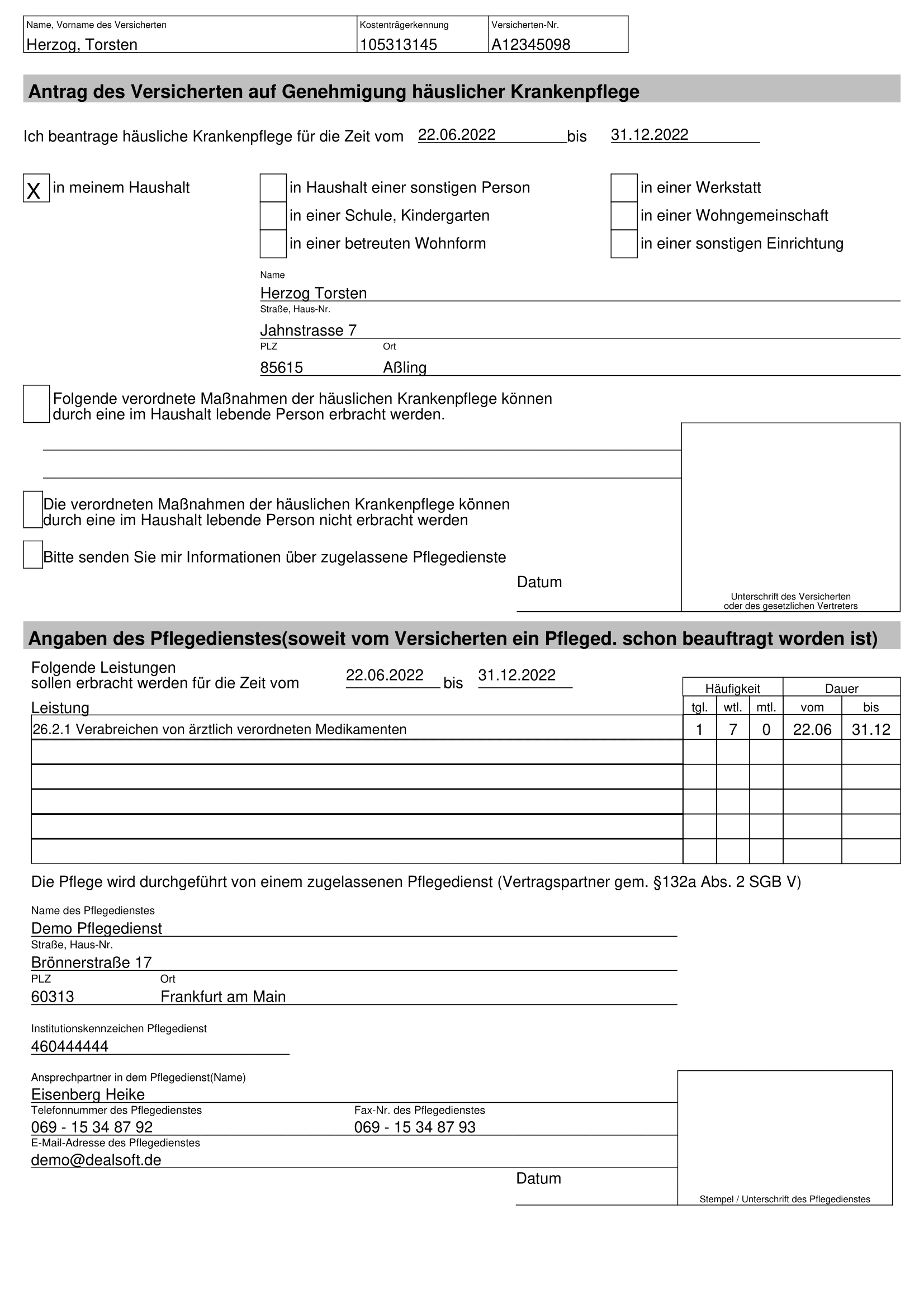 Antrag Verordnung